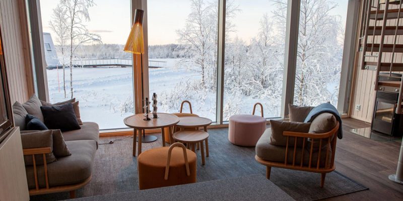 Interieur-van-een-luxueuze-cabin-van-Arctic-Bath