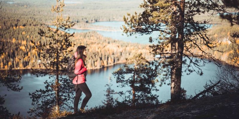randonner dans le parc National Oulanka en Finlande