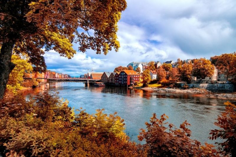 Panorama Trondheim en automne