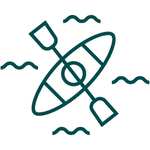 Icoon kajak activiteit