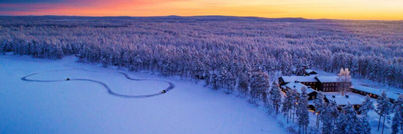 Arctic River Lodge en Laponie en hiver