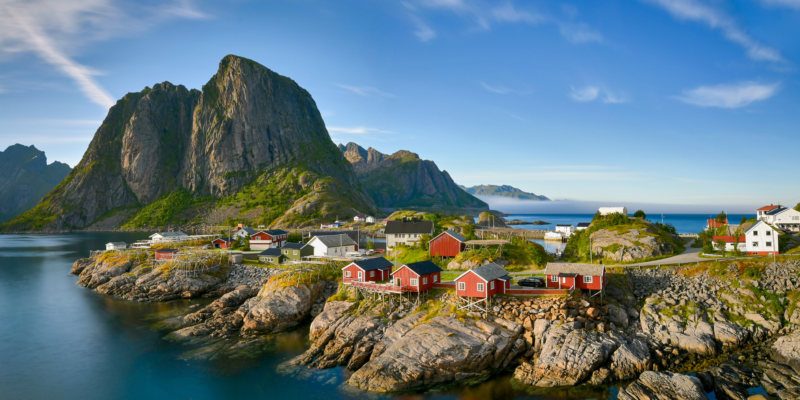 Uitzicht op de Lofoten