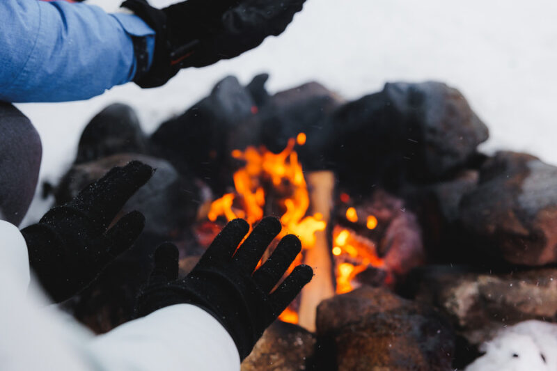 feu en Laponie avec Nordic